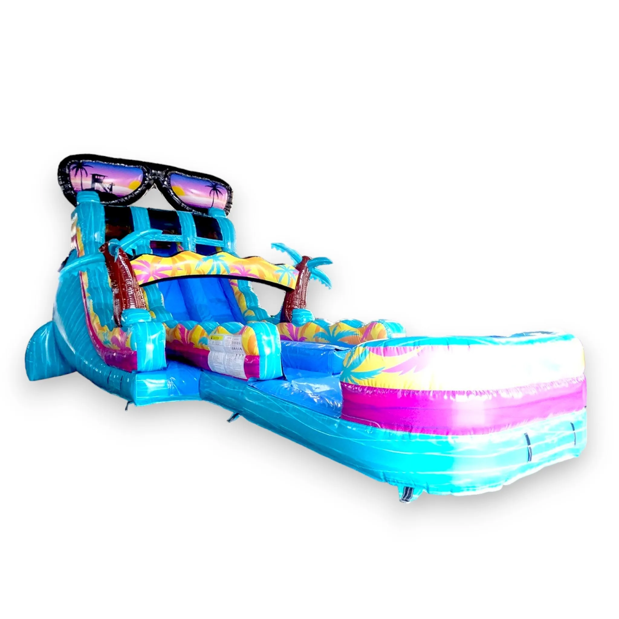 18ft Island Flow Hybrid Dual Lane Inflatable Water Slide