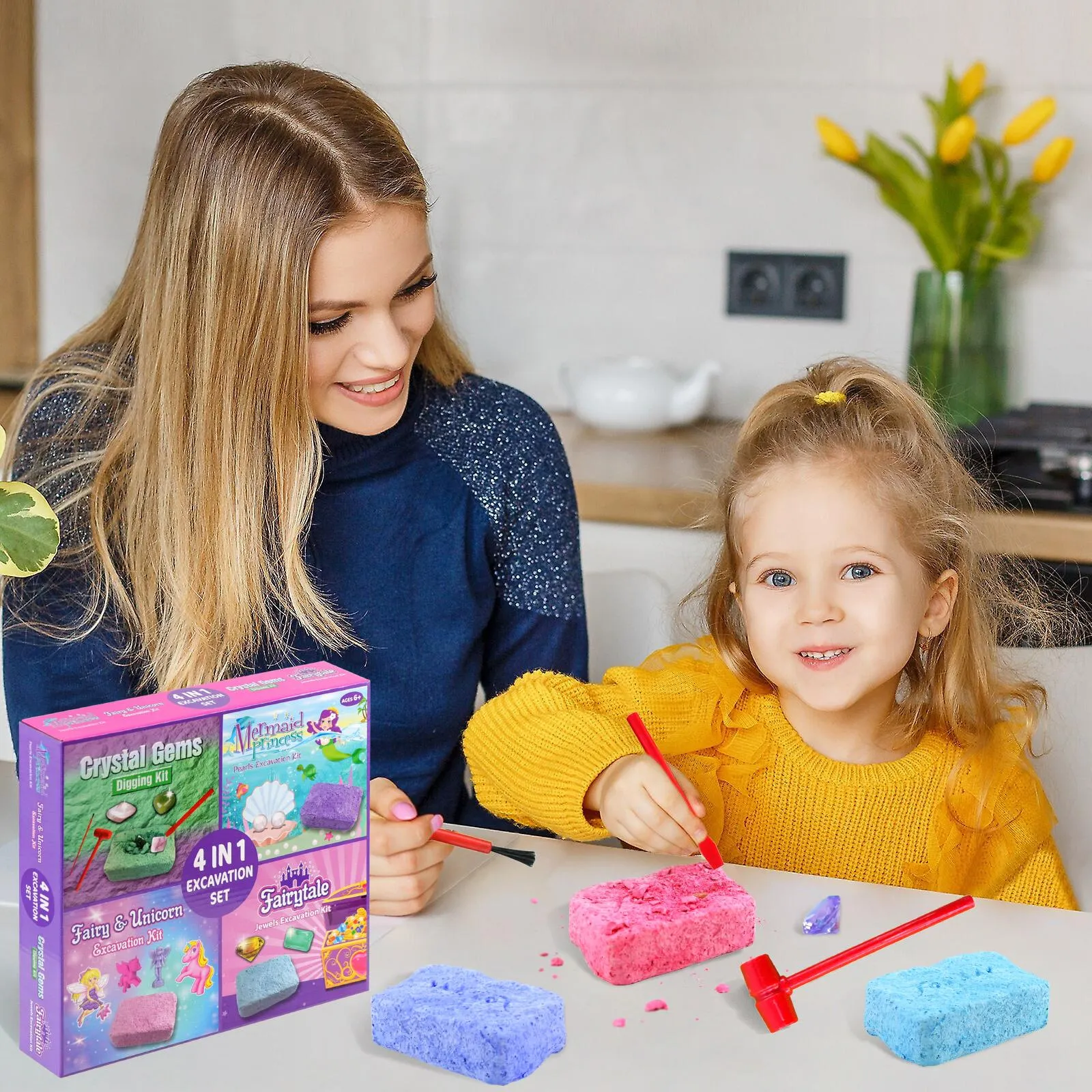 4 in 1 Excavation Set for Girls