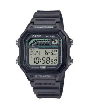 42.1mm Gray Resin Men's Digital Watch WS1600H-8AV Casio