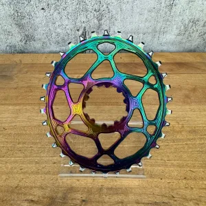 Absolute Black Oval Boost Direct Mount PVD RAINBOW 34t 1x Chainring for Sram