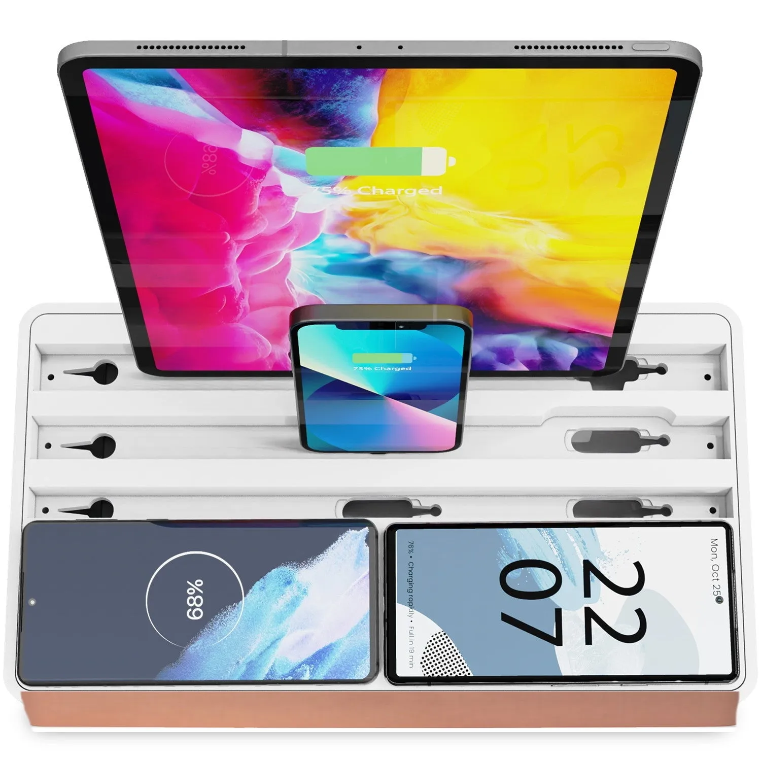 ALLDOCK Wireless FAMILY Aluminium Rose Gold & White