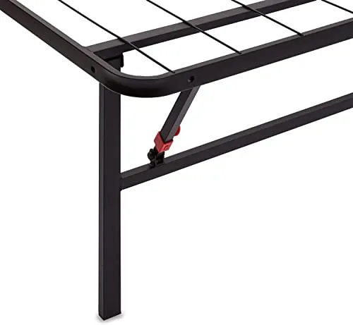 Amazon Basics Foldable Metal Platform Bed Frame with Tool Free Setup, 14 Inches High, Full, Black