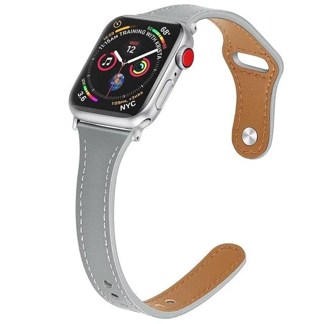 Apple Watch Band Series Slim Classic Leather loop Belt Watchband