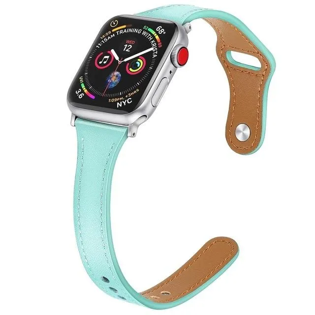 Apple Watch Band Series Slim Classic Leather loop Belt Watchband