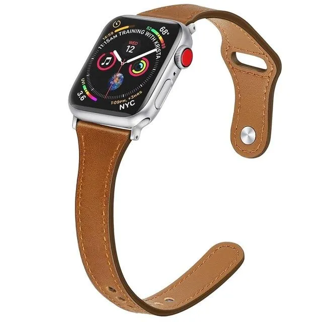 Apple Watch Band Series Slim Classic Leather loop Belt Watchband