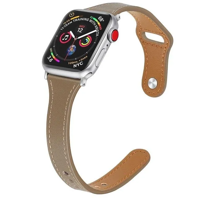 Apple Watch Band Series Slim Classic Leather loop Belt Watchband