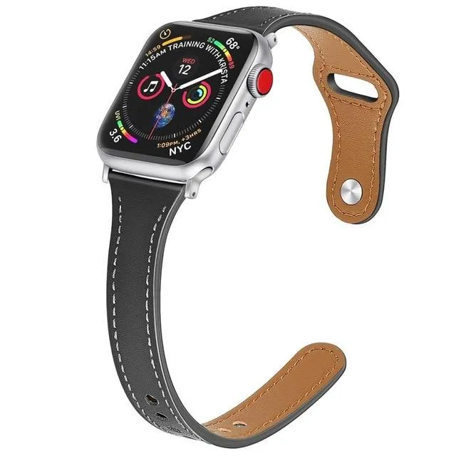 Apple Watch Band Series Slim Classic Leather loop Belt Watchband