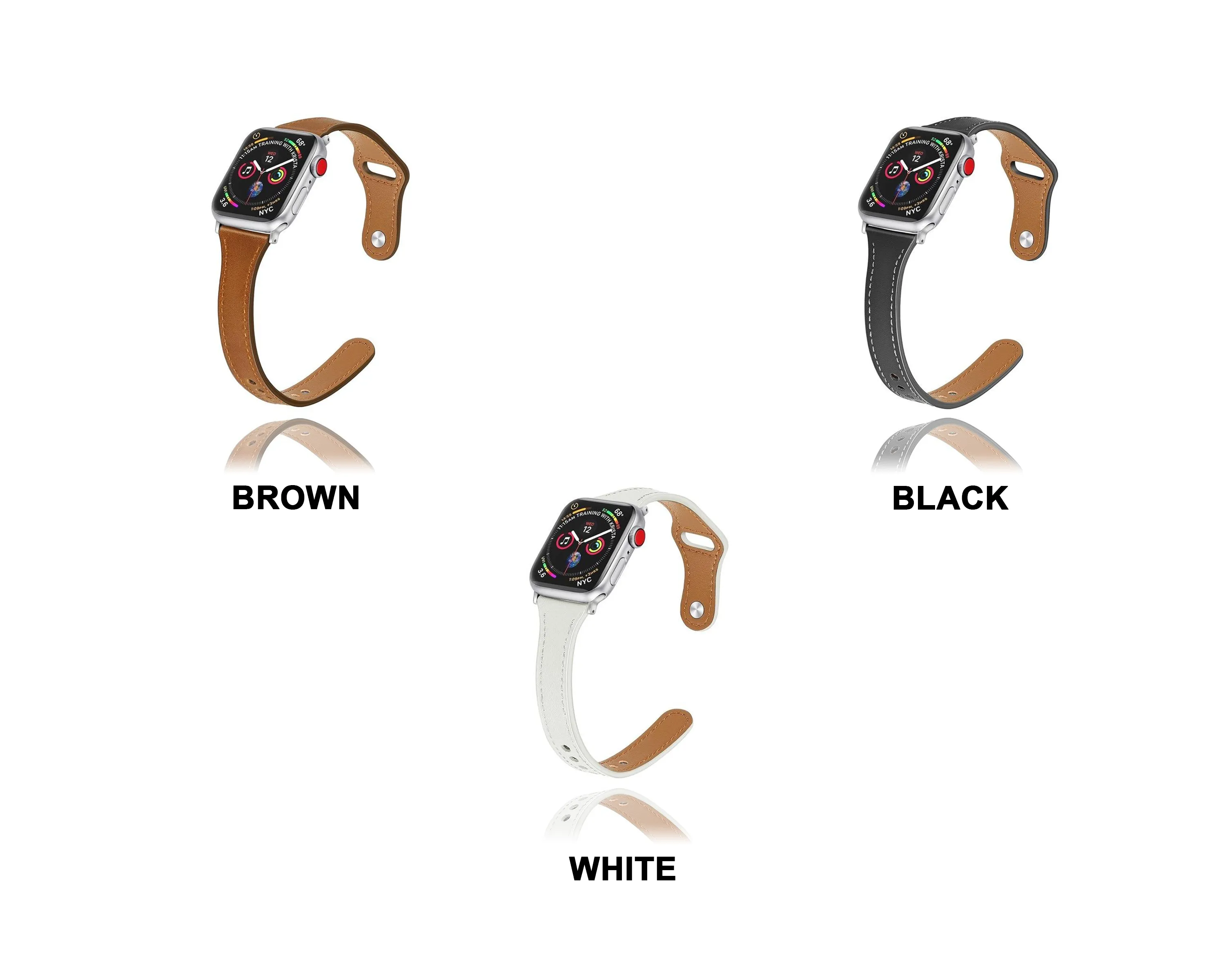 Apple Watch Band Series Slim Classic Leather loop Belt Watchband