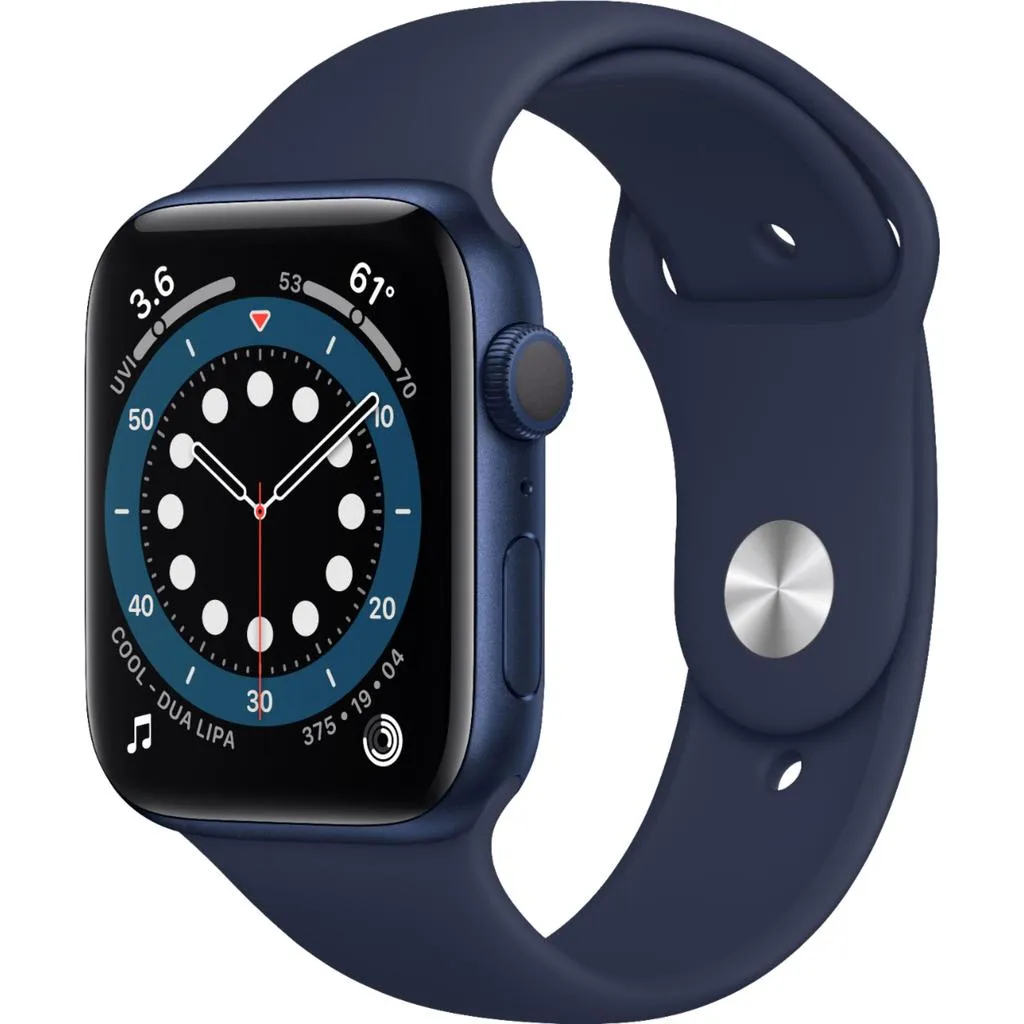 Apple Watch Series 6 (2020) GPS 44 mm - Aluminium Blue - Sport band Blue