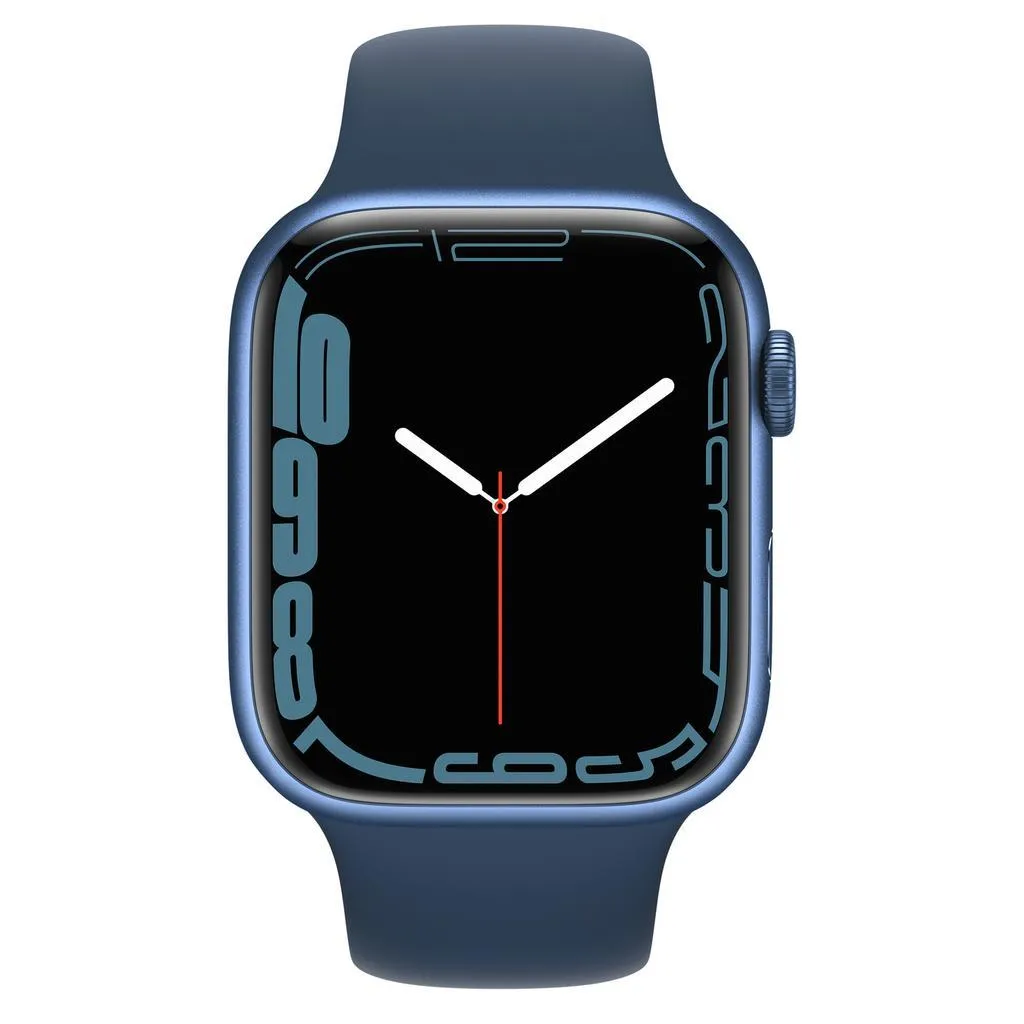 Apple Watch Series 7 (2021) GPS 41 mm - Aluminium Midnight - Sport band Blue