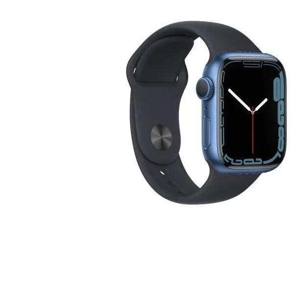 Apple Watch Series 7 (2021) GPS   Cellular 41 mm - Aluminium Blue - Sport band Black