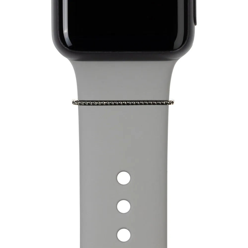 BYOB™ - black rhodium stacking rings • Apple Watch & Fitbit band accessory