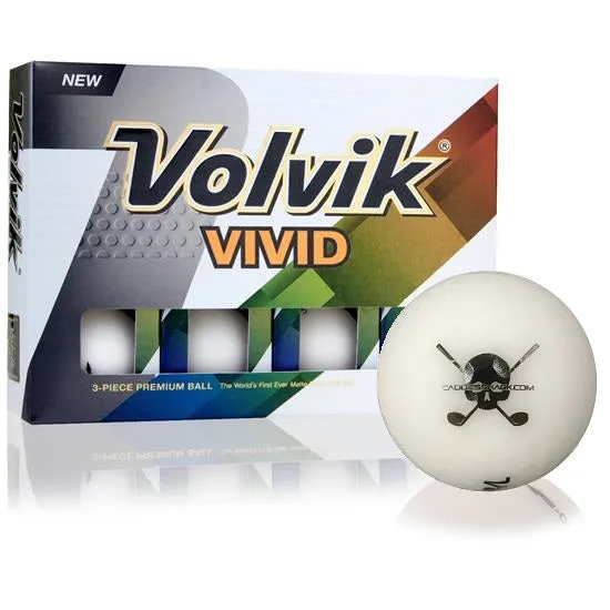 CaddiesShack Custom Jolly Rogers Skull & Crossbones Volvik Vivid Matte Golf Balls