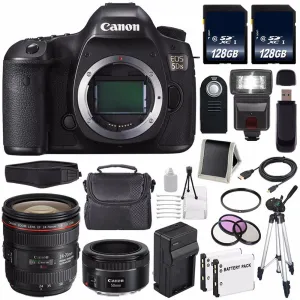 Canon EOS 5DS DSLR Camera (International Model) 0581C002   Canon EF 24-70mm f/4L is USM Lens   EF 50mm f/1.8 STM Lens Ultimate Bundle