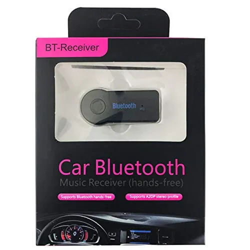 Car Bluetooth Wireless Adapter Dongle BT350 3.5mm Jack Aux Cable Audio Receiver with MIC Speaker Stereo System FM Transmitter Music Receiver