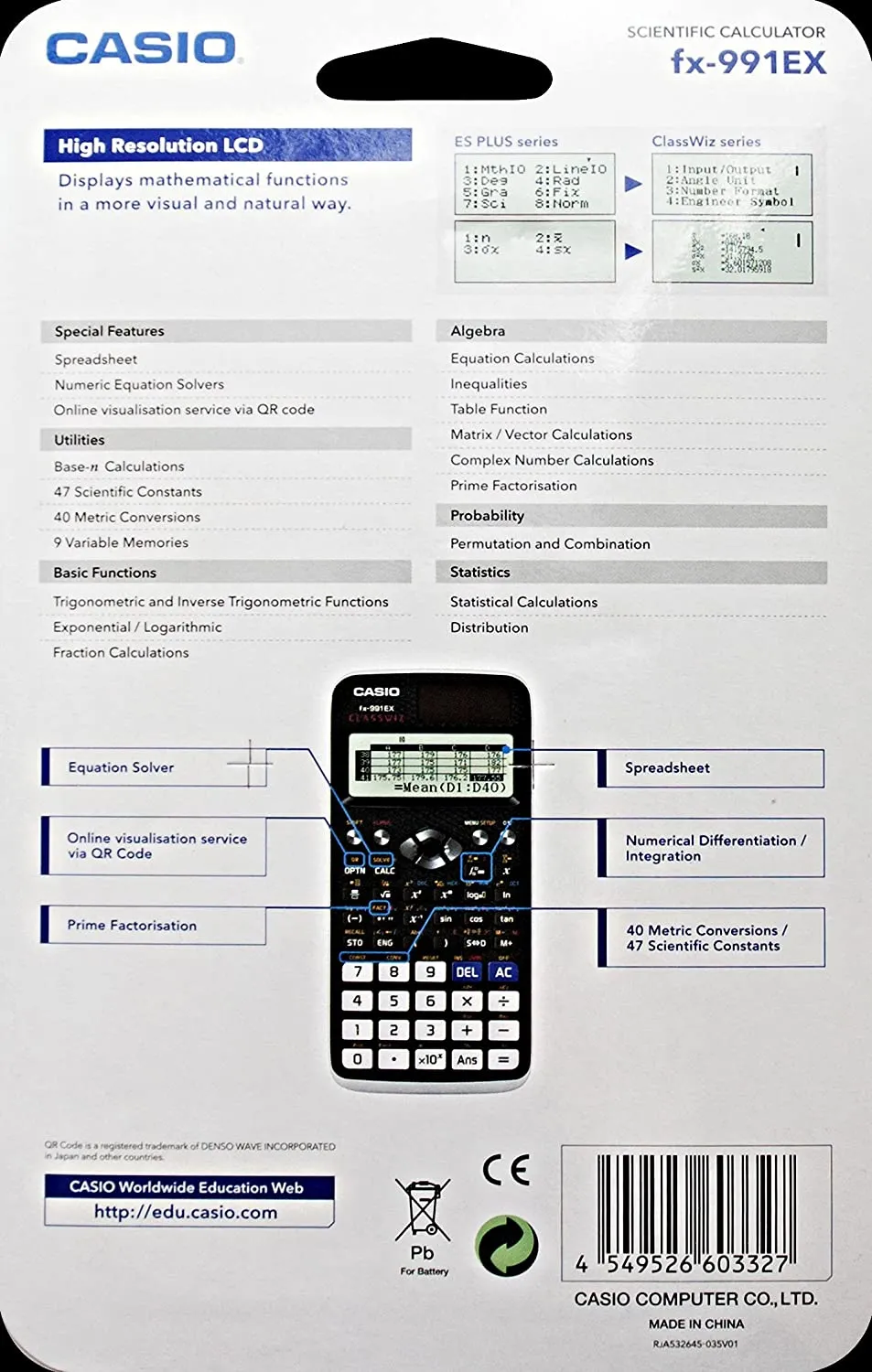 Casio Calculator Fx-991EX