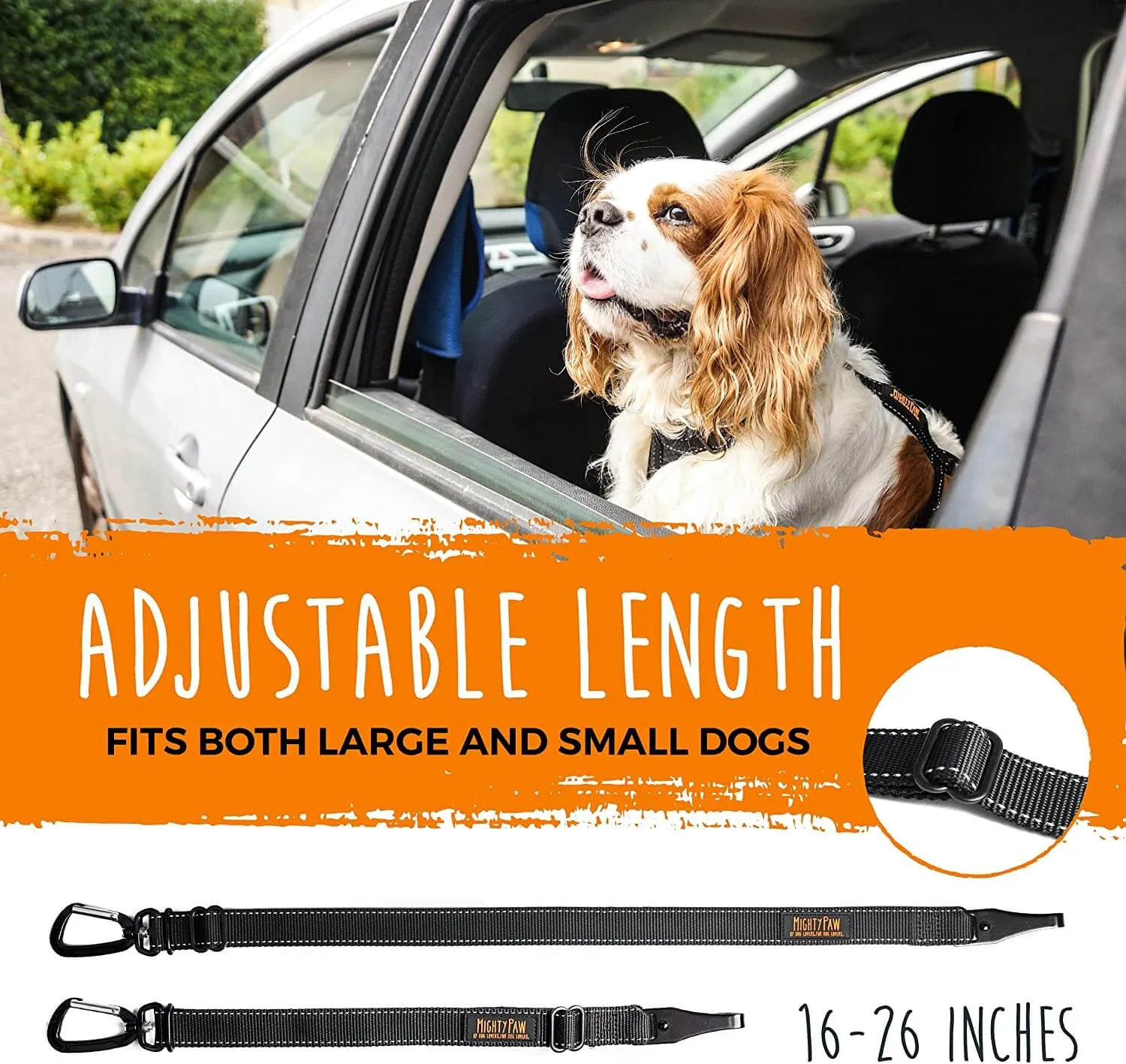 Dog Car Safety Belt - All-Metal Latch Hook for Secure Travel