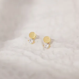 Dot CZ Stud Earrings