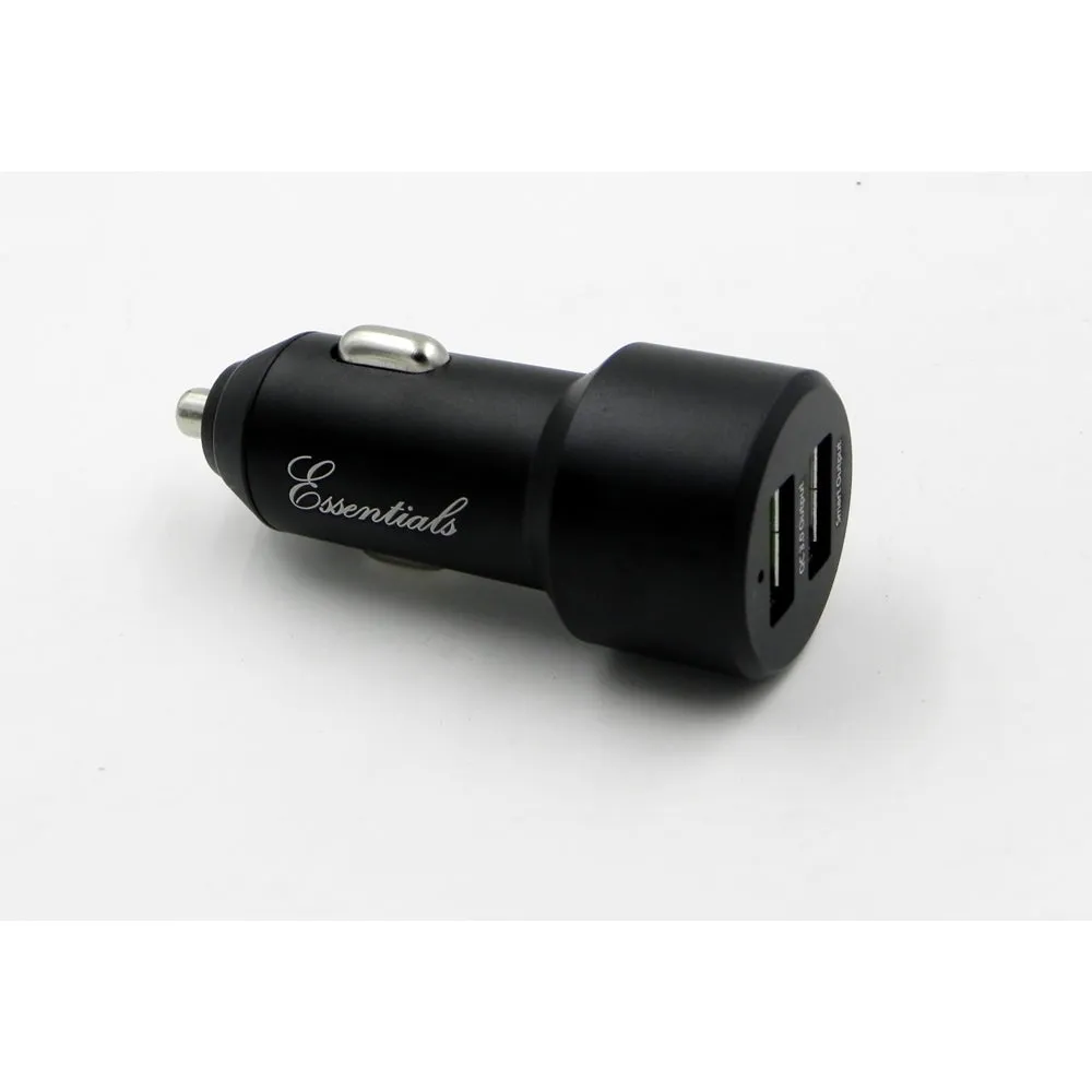 Essentials Listo Dual USB Port Usb Car Charger