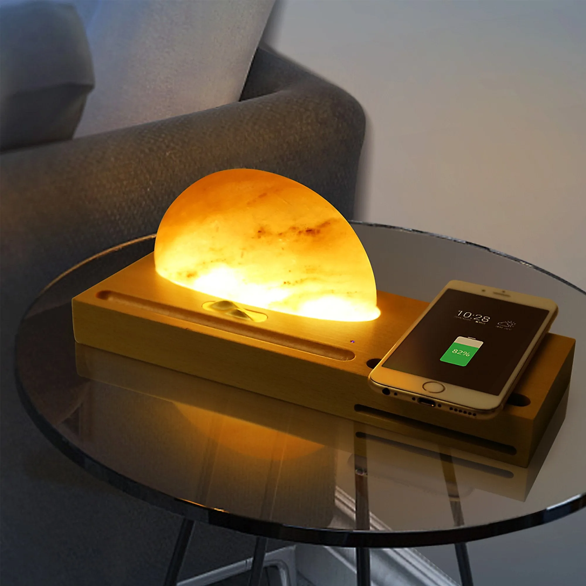 Himalayan Salt lamp Wireless Charger