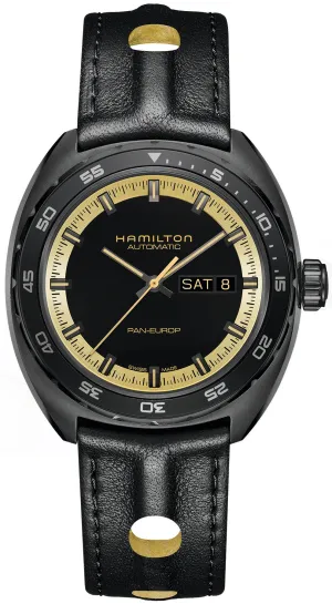 HML Watch American Classic Pan Europ Day Date Black & Gold