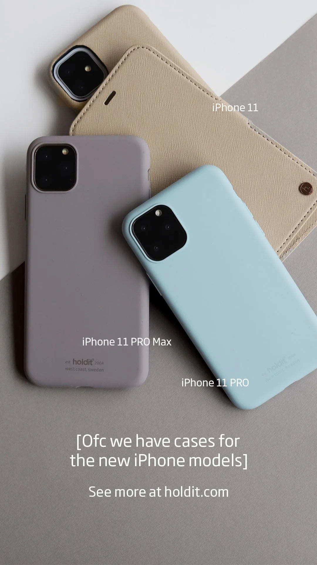 Holdit Phone Case Silicone for iPhone 11/XR - Taupe