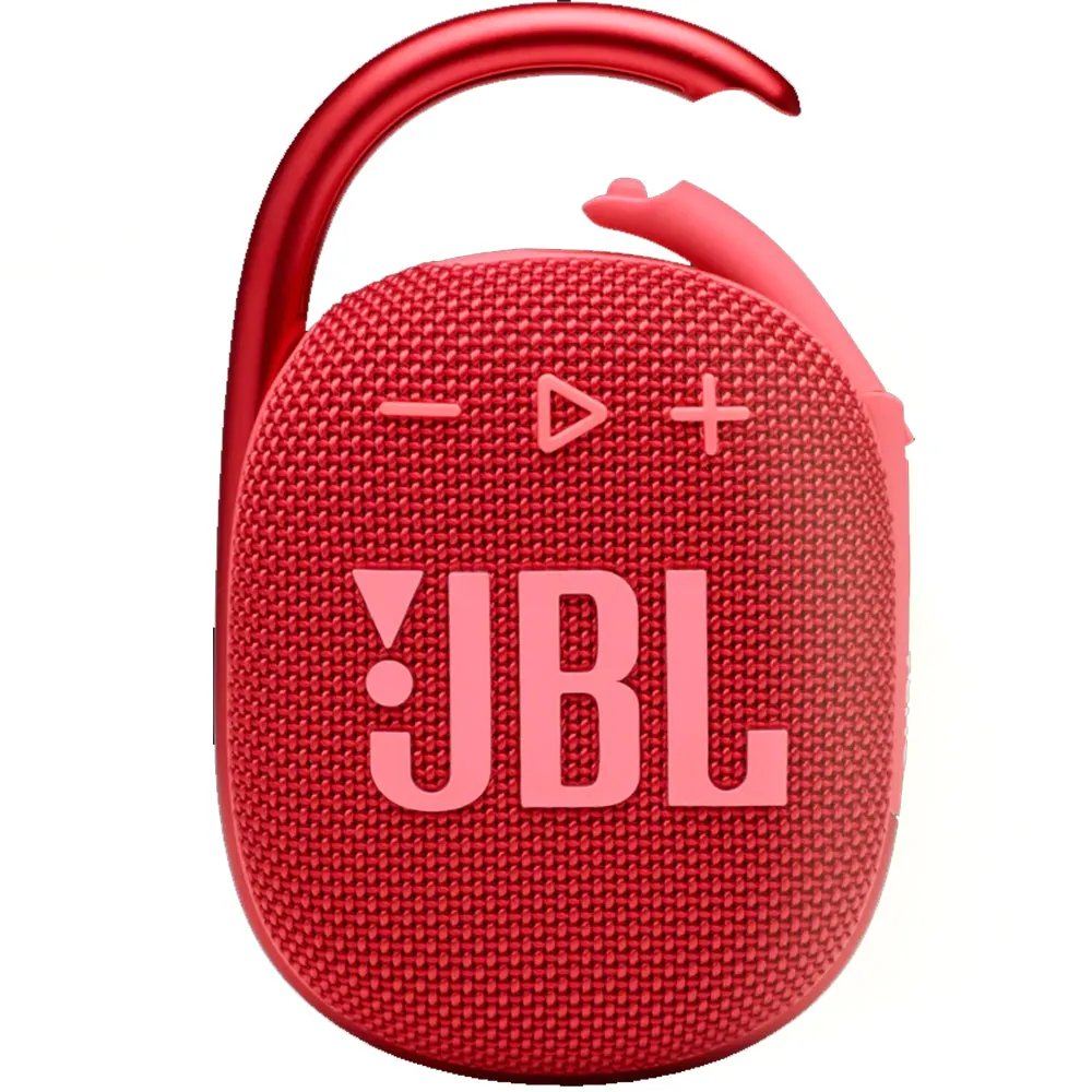 JBL Clip 4 Portable Bluetooth Speaker Red with JBL T110 in Ear Headphones