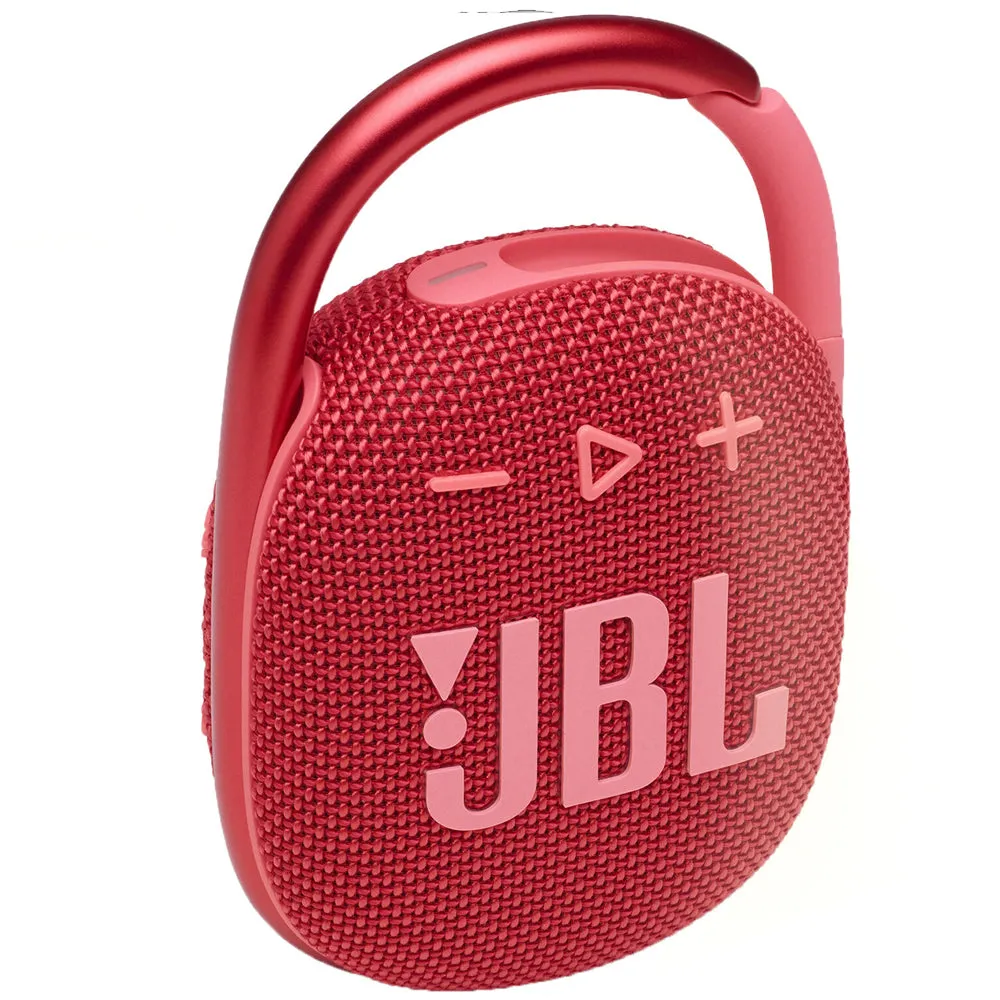 JBL Clip 4 Portable Bluetooth Speaker Red with JBL T110 in Ear Headphones