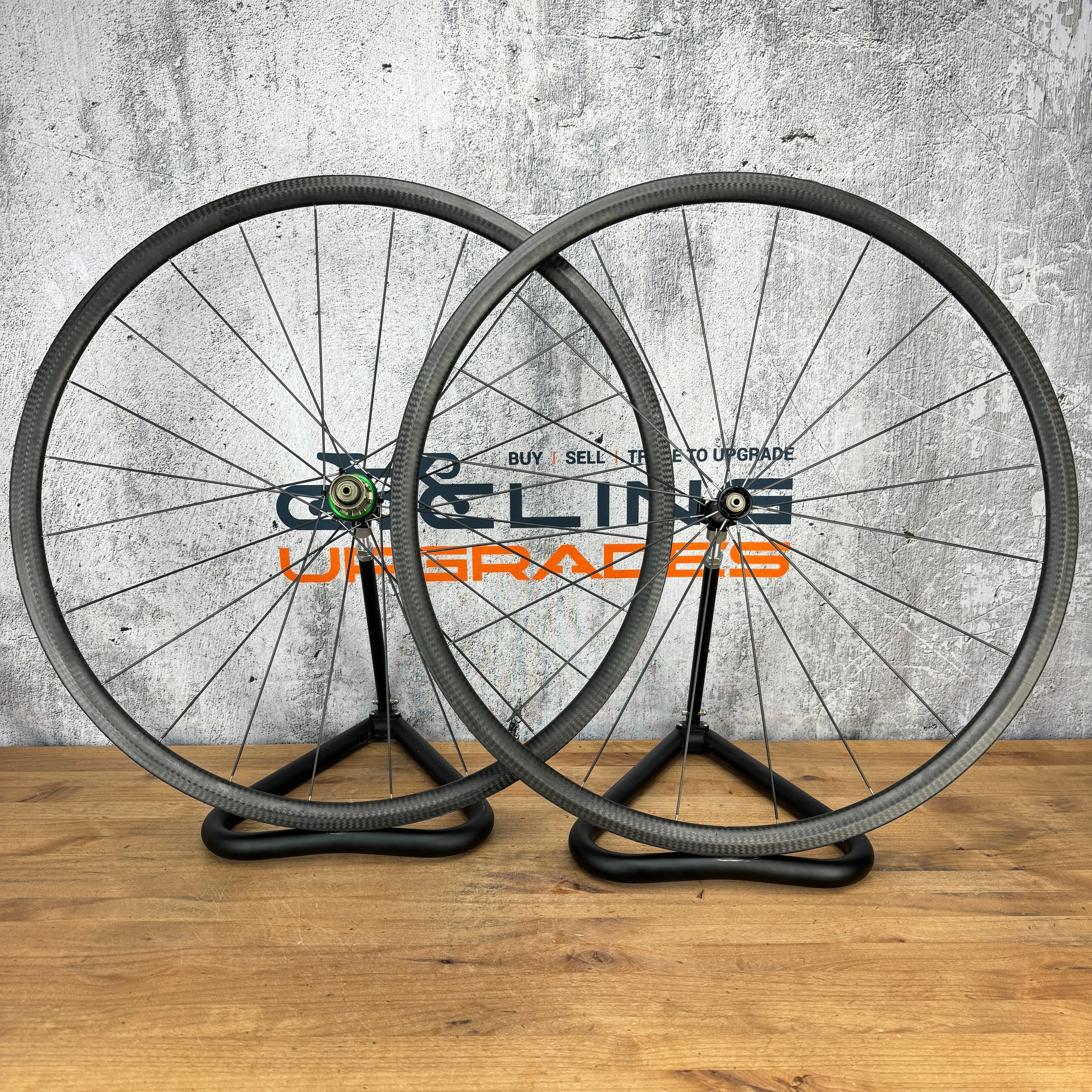 Light! 707g Custom Farsports Carbon Tubular Wheelset Extralite Cyber EIE Spokes 700c