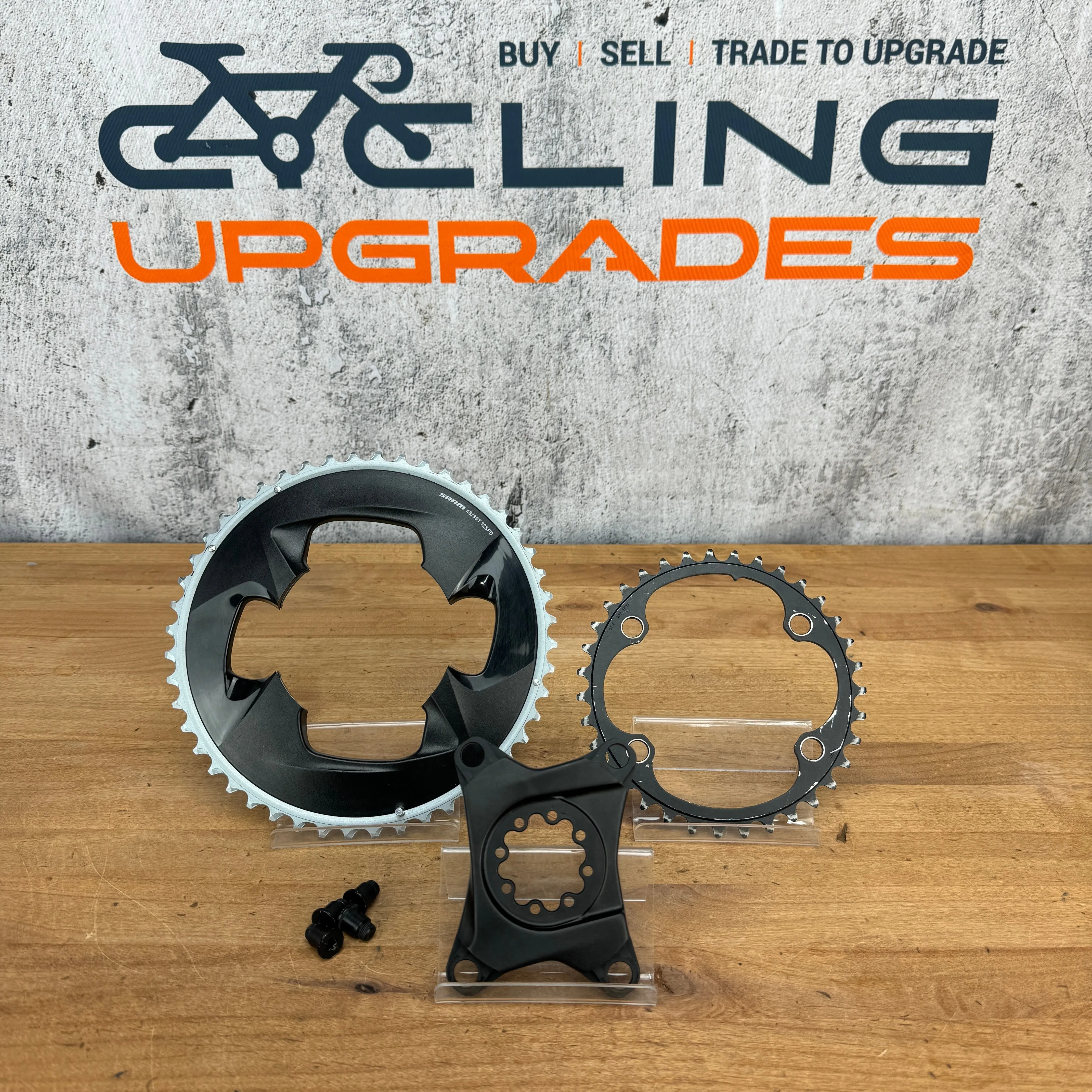 Low Mile! SRAM Force AXS D1 48/35 107 BCD 12-Speed Chainring/Spider Set 265g