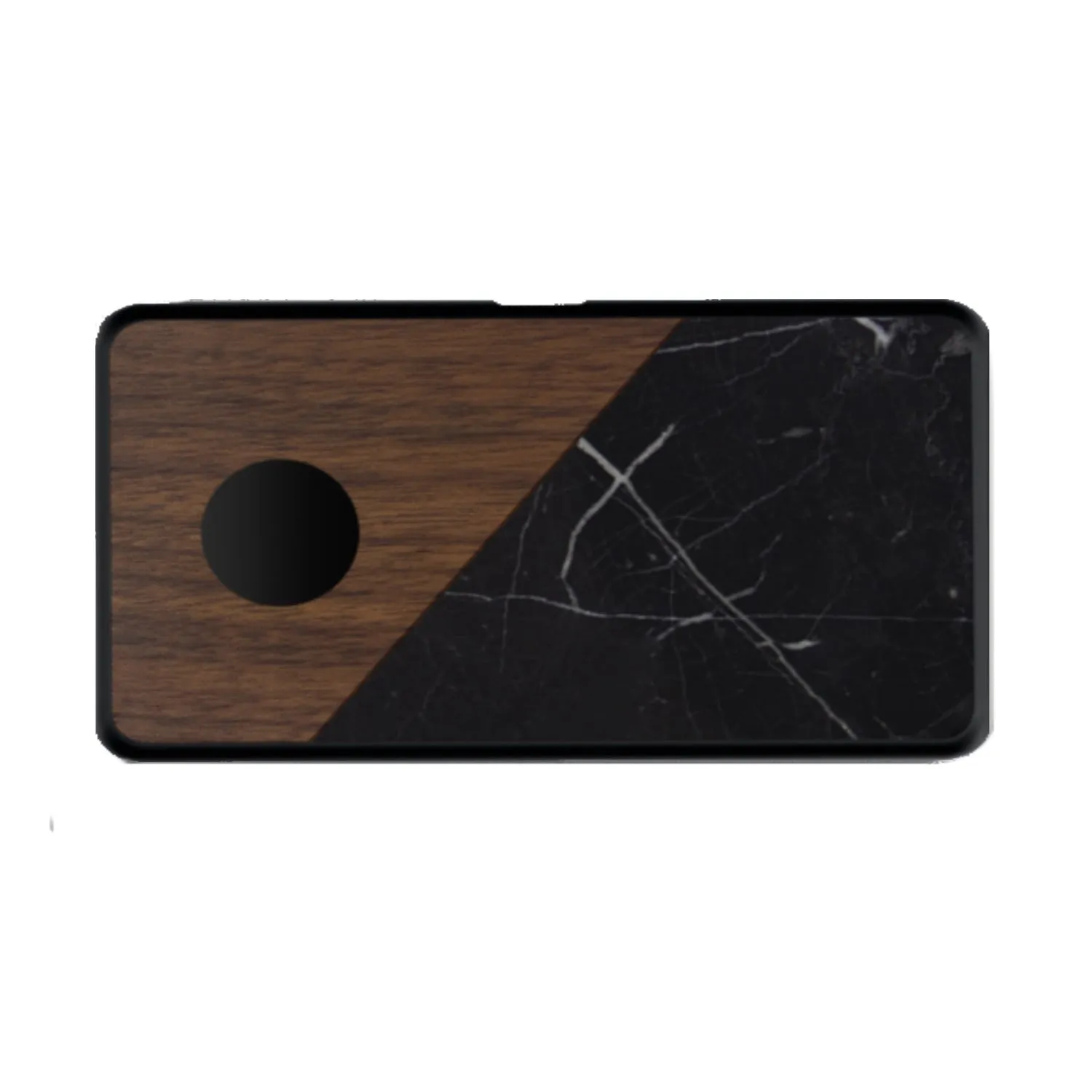 LuxeTech Dual Wireless Pad - Walnut / Black Marble (Obsolete)