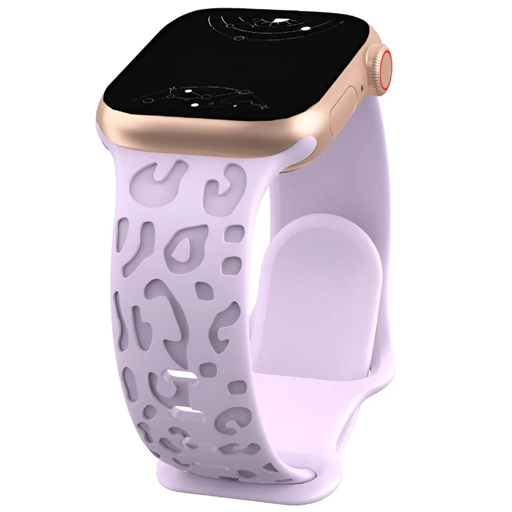 Metior Silicone Band With Engraved Leopard Pattern