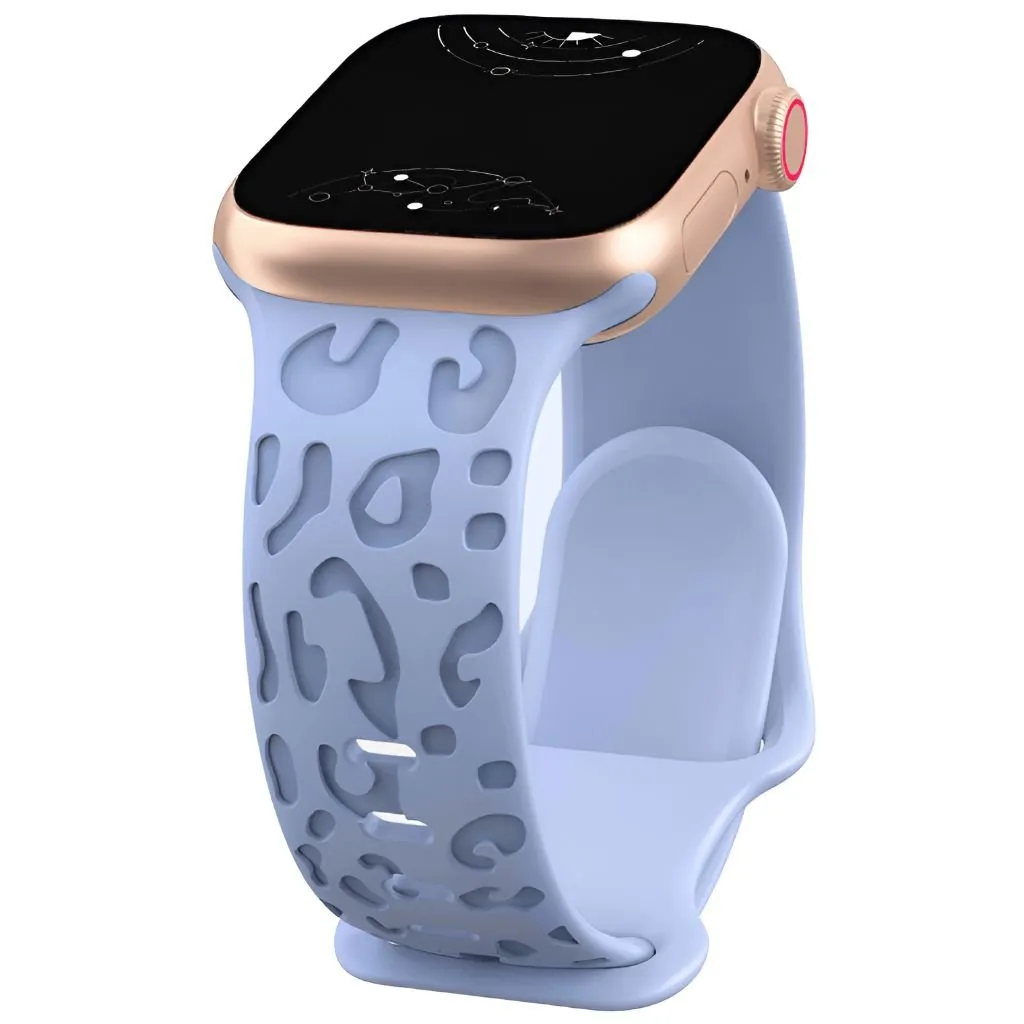 Metior Silicone Band With Engraved Leopard Pattern