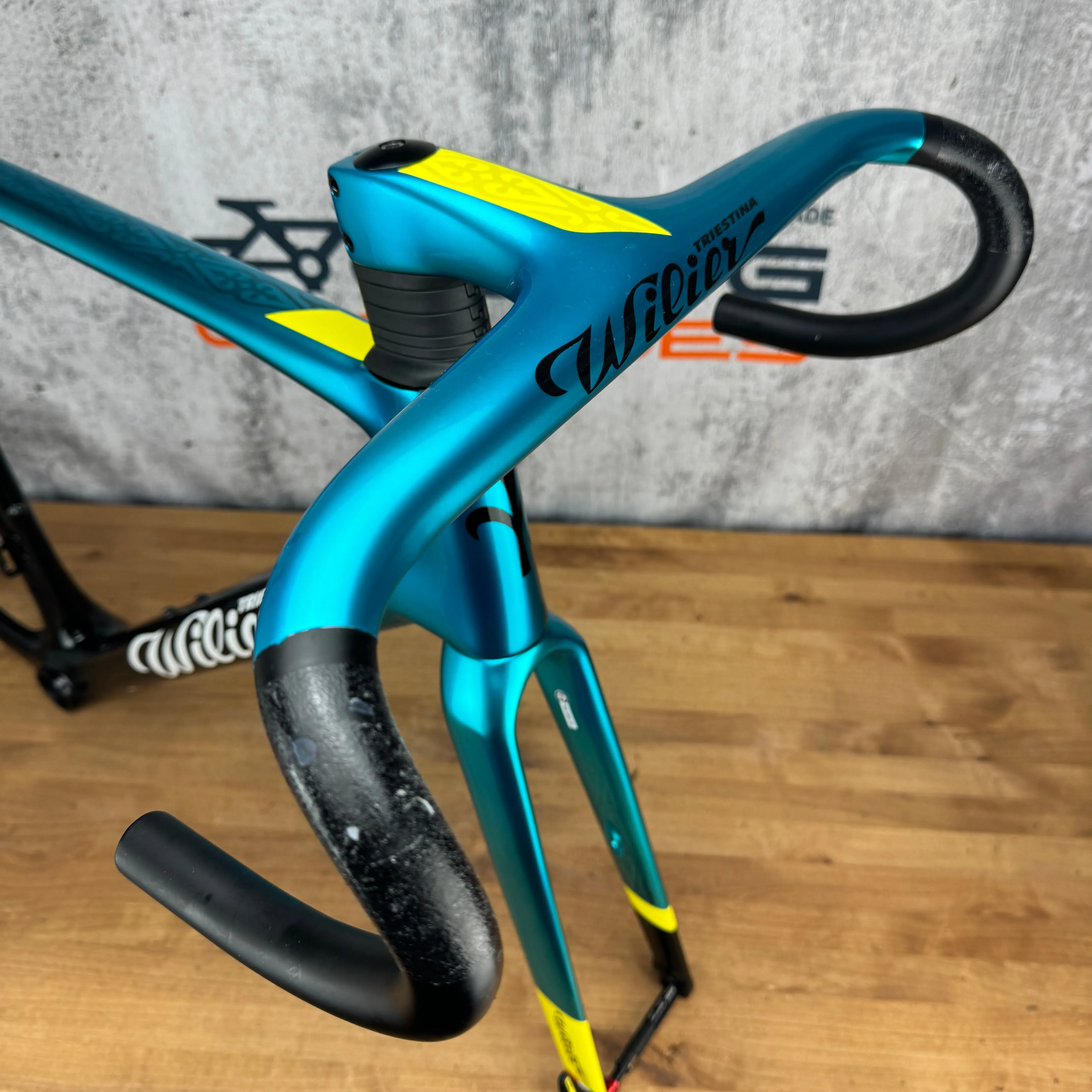 New! 2022 Wilier Triestina 0 Zero SLR Astana Large 56cm Carbon Disc Frameset 700c