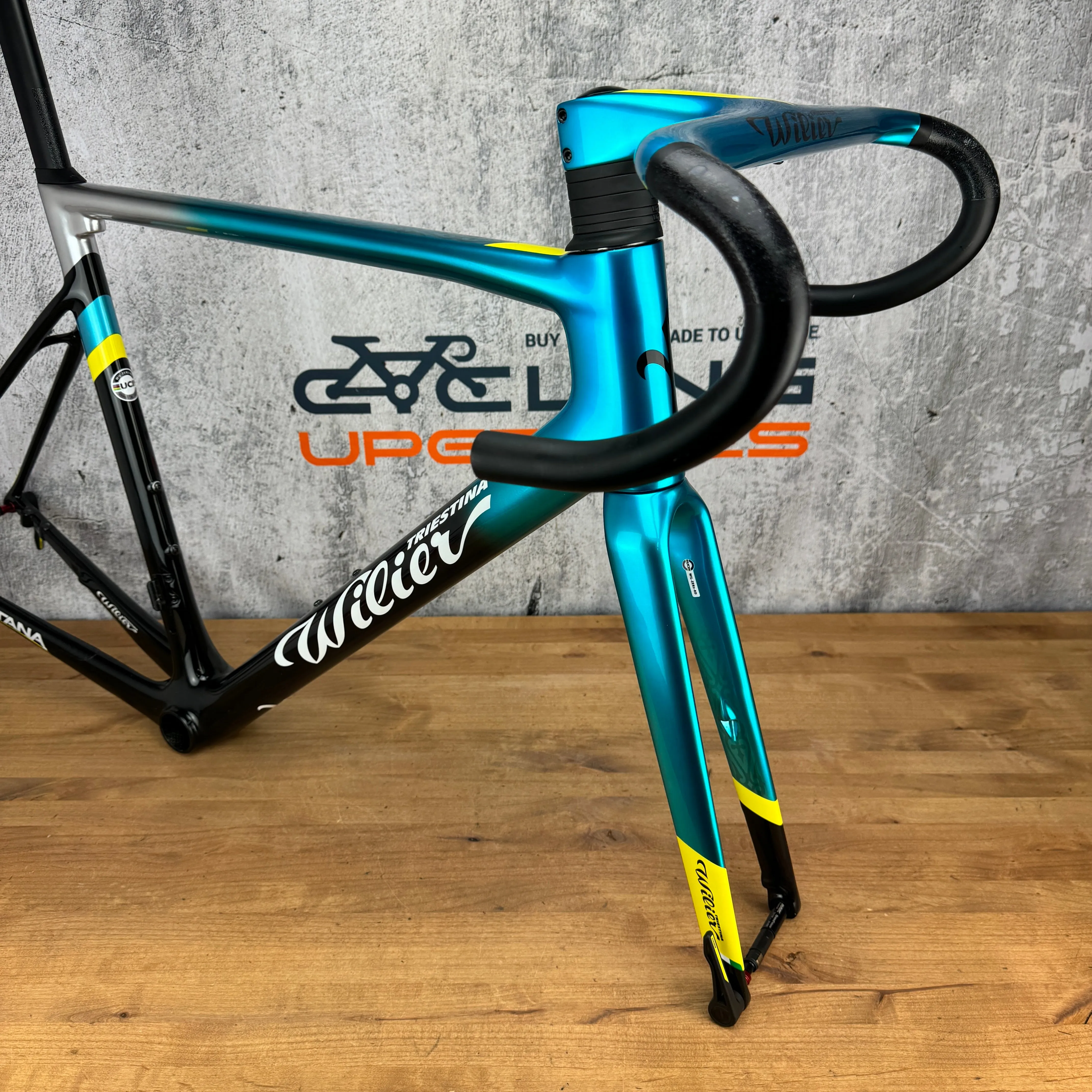 New! 2022 Wilier Triestina 0 Zero SLR Astana Large 56cm Carbon Disc Frameset 700c