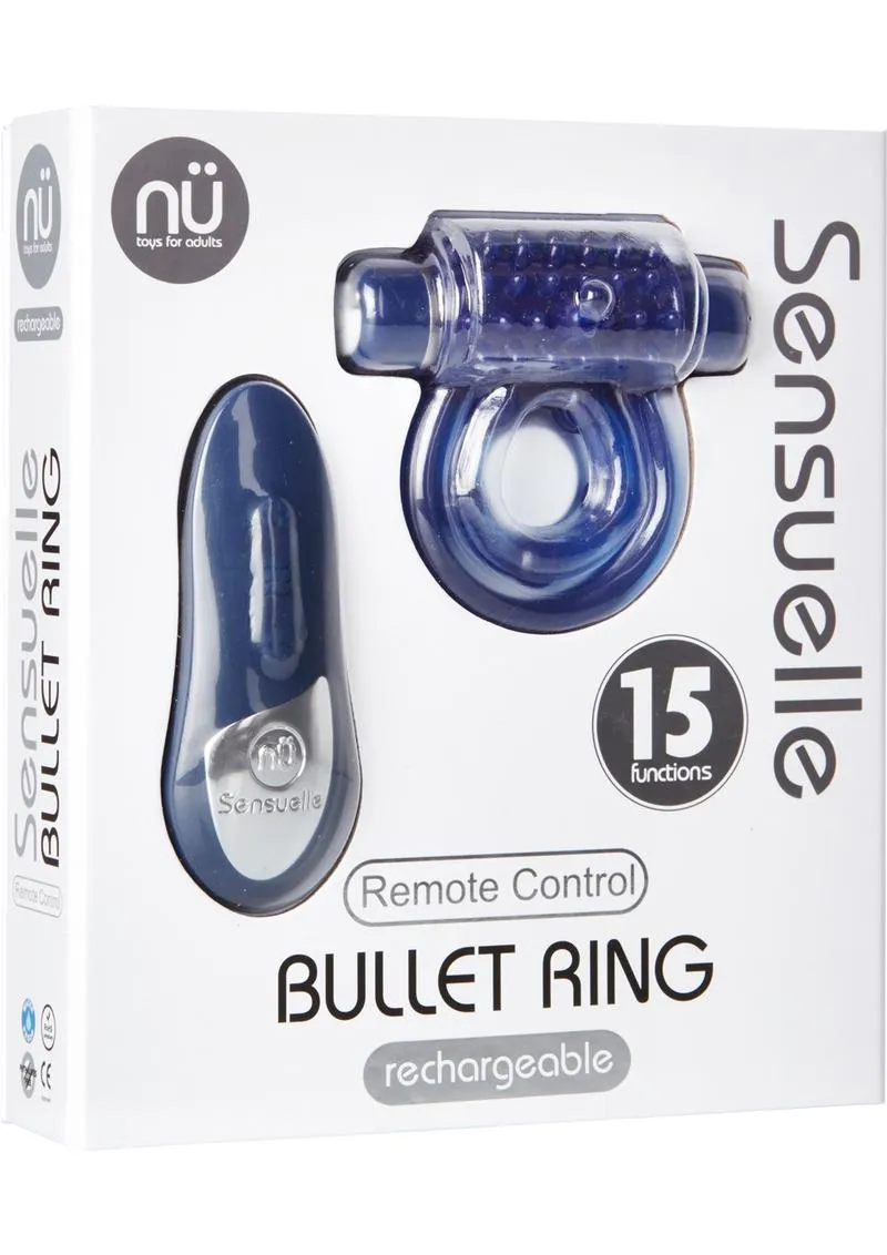 Nu Sensuelle Remote Control Bullet Ring Rechargeable Vibrating Cock Ring