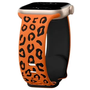 Obvius Silicone Band With Engraved Leopard Pattern