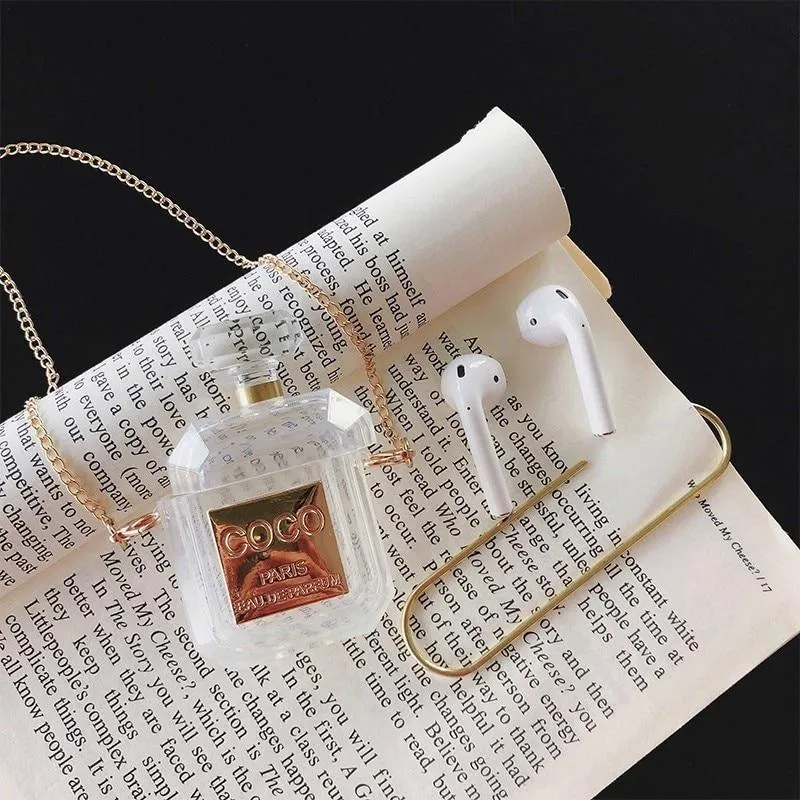 Perfume Bottle Wireless Bluetooth Headset Cover for Apple AirPods Silicone Charging Headphone Case Earphone Accessories