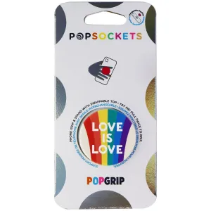 PopSockets PopGrip & Stand w/ Swappable Top - Love Is Love