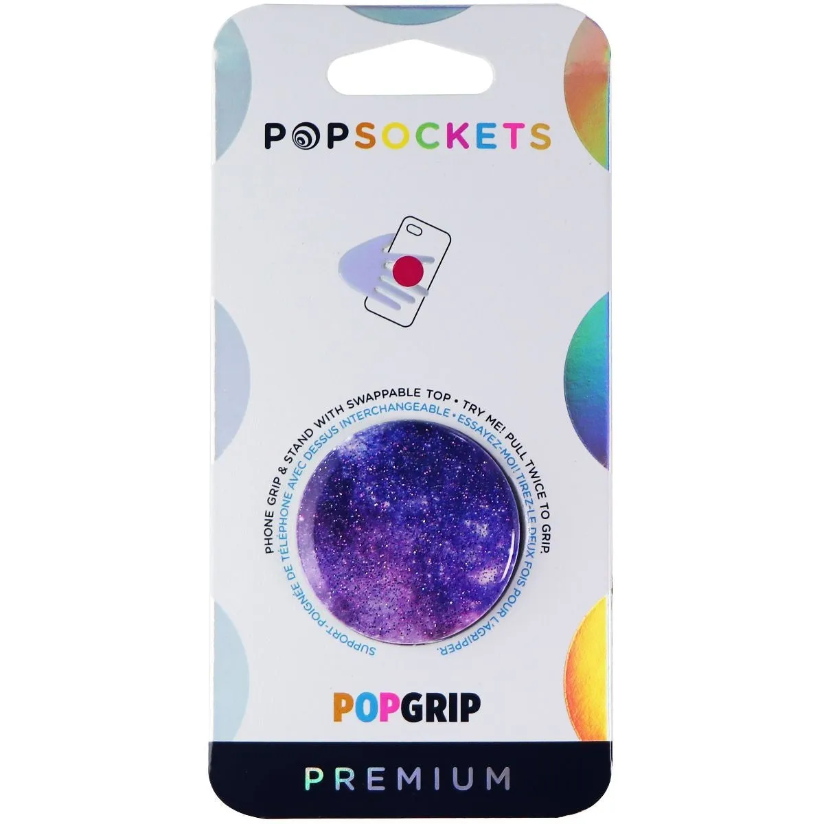 PopSockets PopGrip with Swappable Top for Phones & Tablets - Glitter Nebula