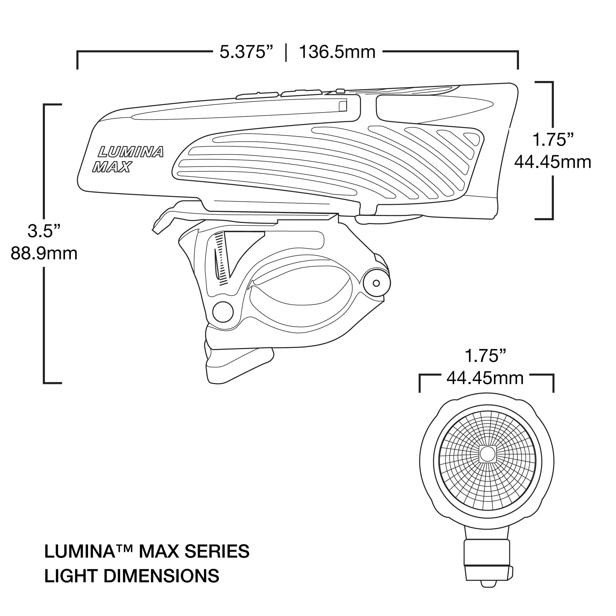 Refurbished Lumina™ Max 2500 Front Bike Light with NiteLink™