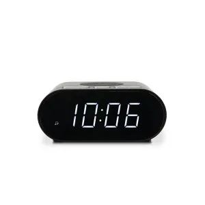 Roberts Ortus Charge FM Alarm Clock Radio with Wireless Smartphone charging Black