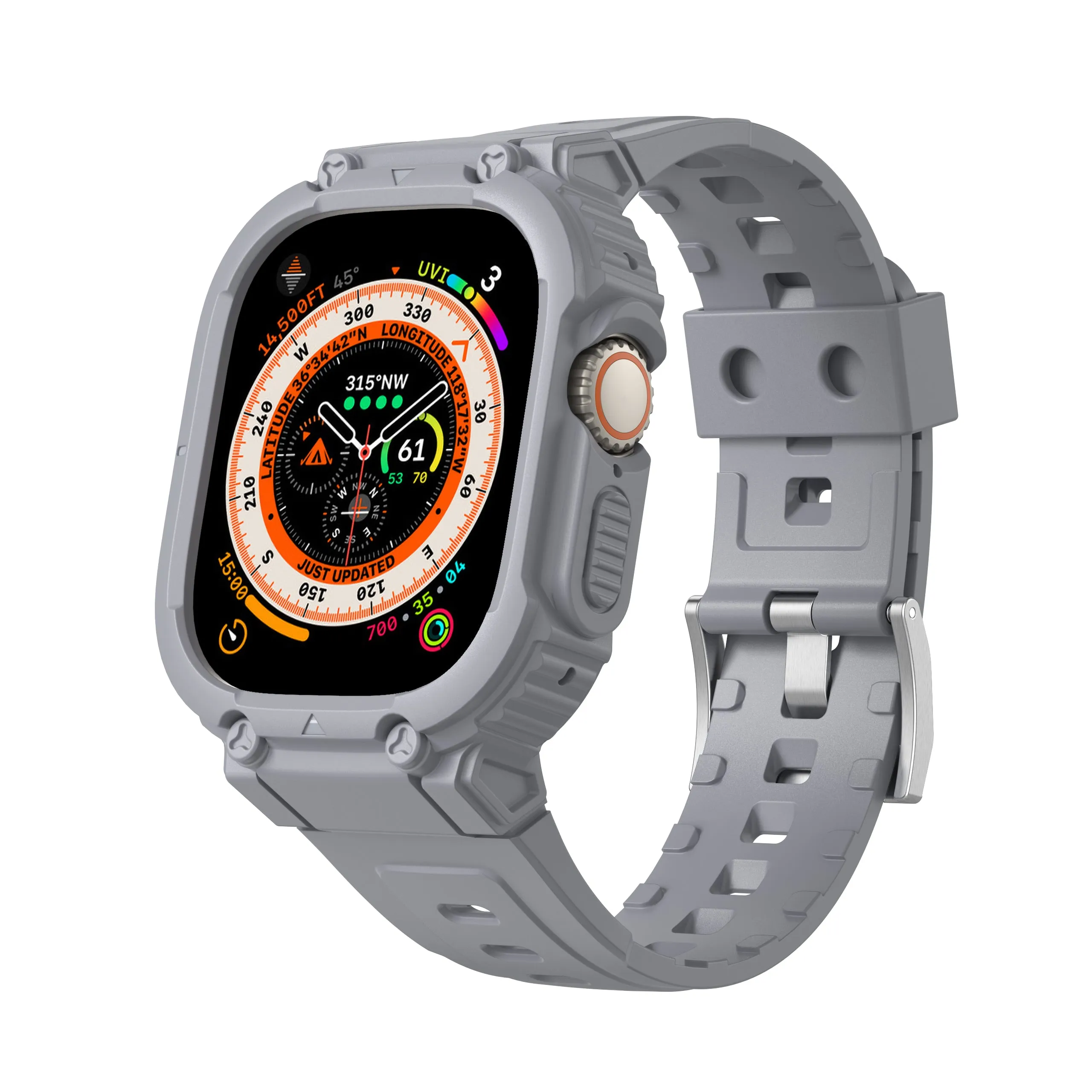 Rugged Sport Bands with Bumper Case for Apple Watch Ultra 49mm