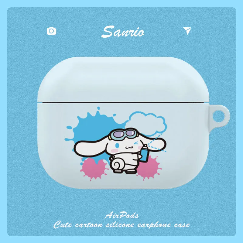 Sanrio Characters Painter Face Soft Apple AirPods Charging Case Cover