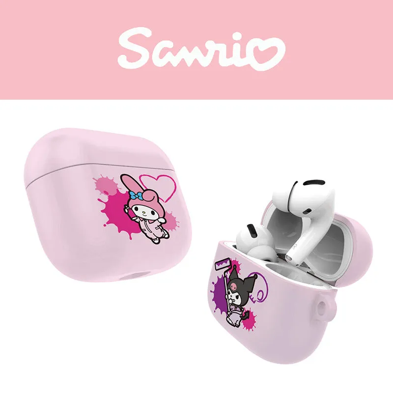 Sanrio Characters Painter Face Soft Apple AirPods Charging Case Cover