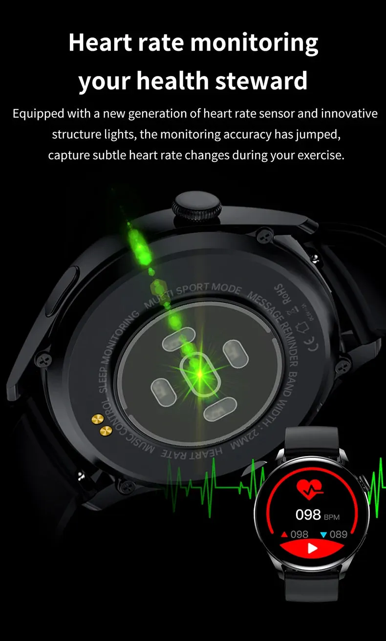 Smart Watch New Heart Rate Monitor Bluetooth Call Sports Mode 1.28 Round Smartwatch For Android IOS Phone Men Women Gift xiaomi