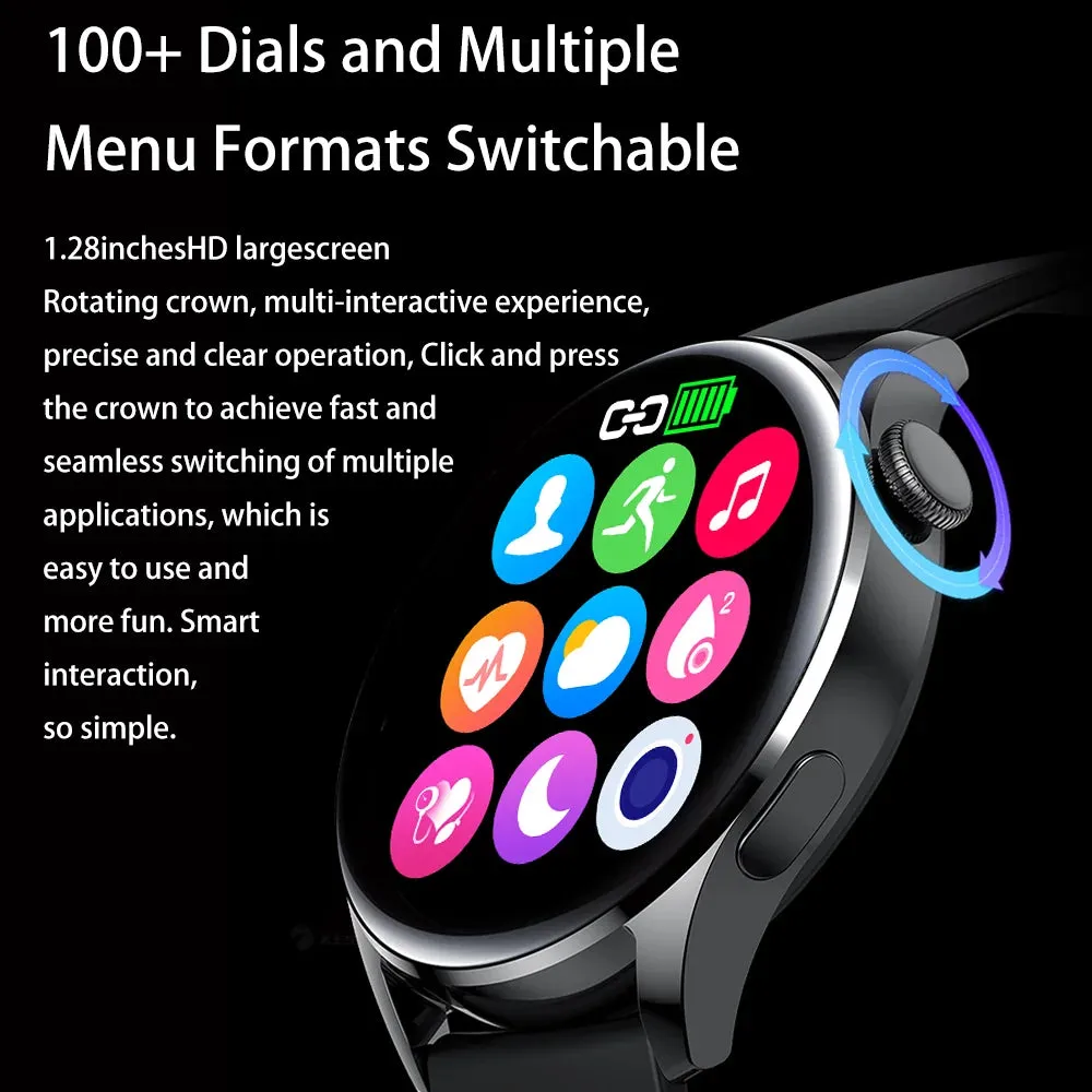 Smart Watch New Heart Rate Monitor Bluetooth Call Sports Mode 1.28 Round Smartwatch For Android IOS Phone Men Women Gift xiaomi