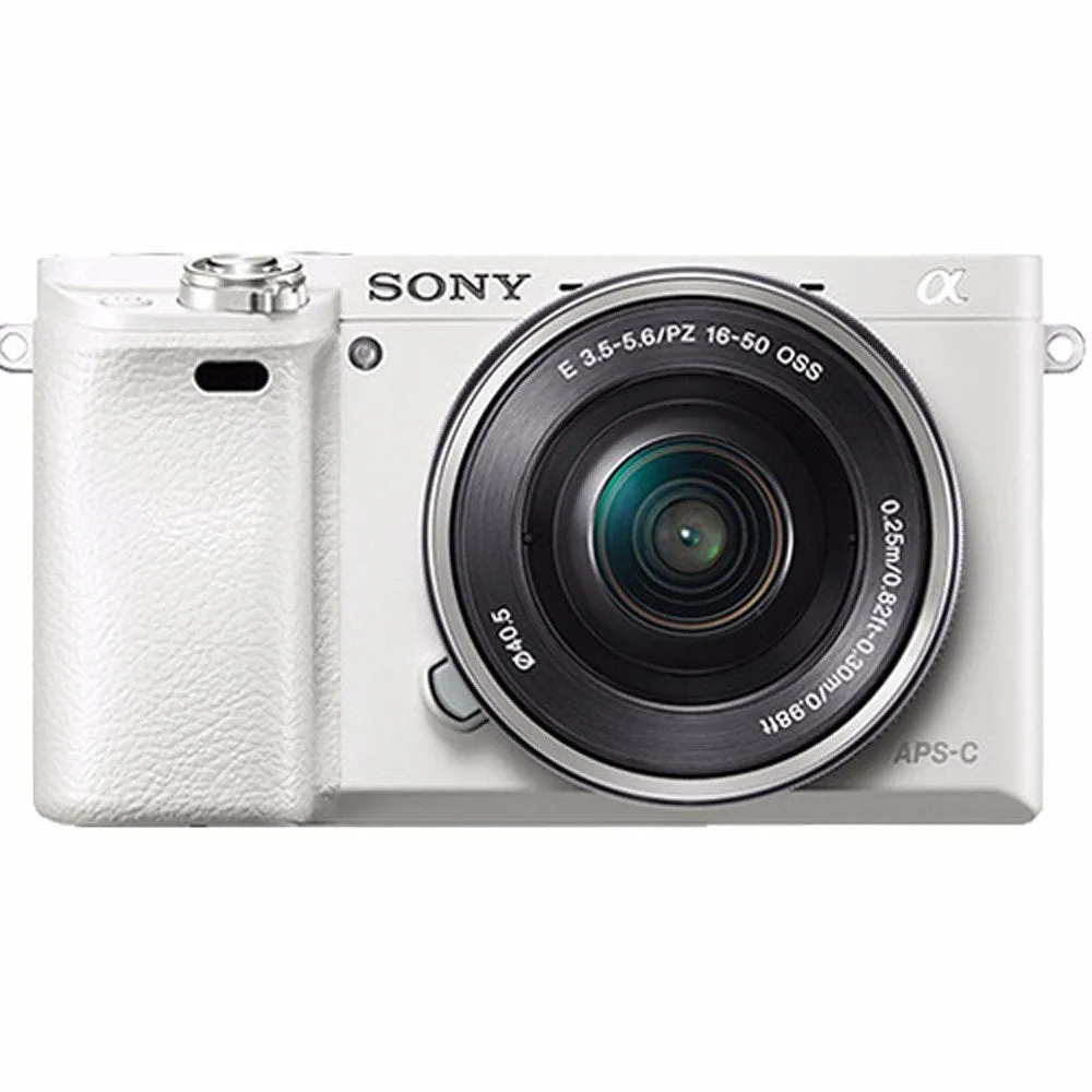 Sony Alpha a6000 Mirrorless Digital Camera with 16-50mm Lens (White)   Sony E 55-210mm f/4.5-6.3 OSS E-Mount Lens 160GB Bundle