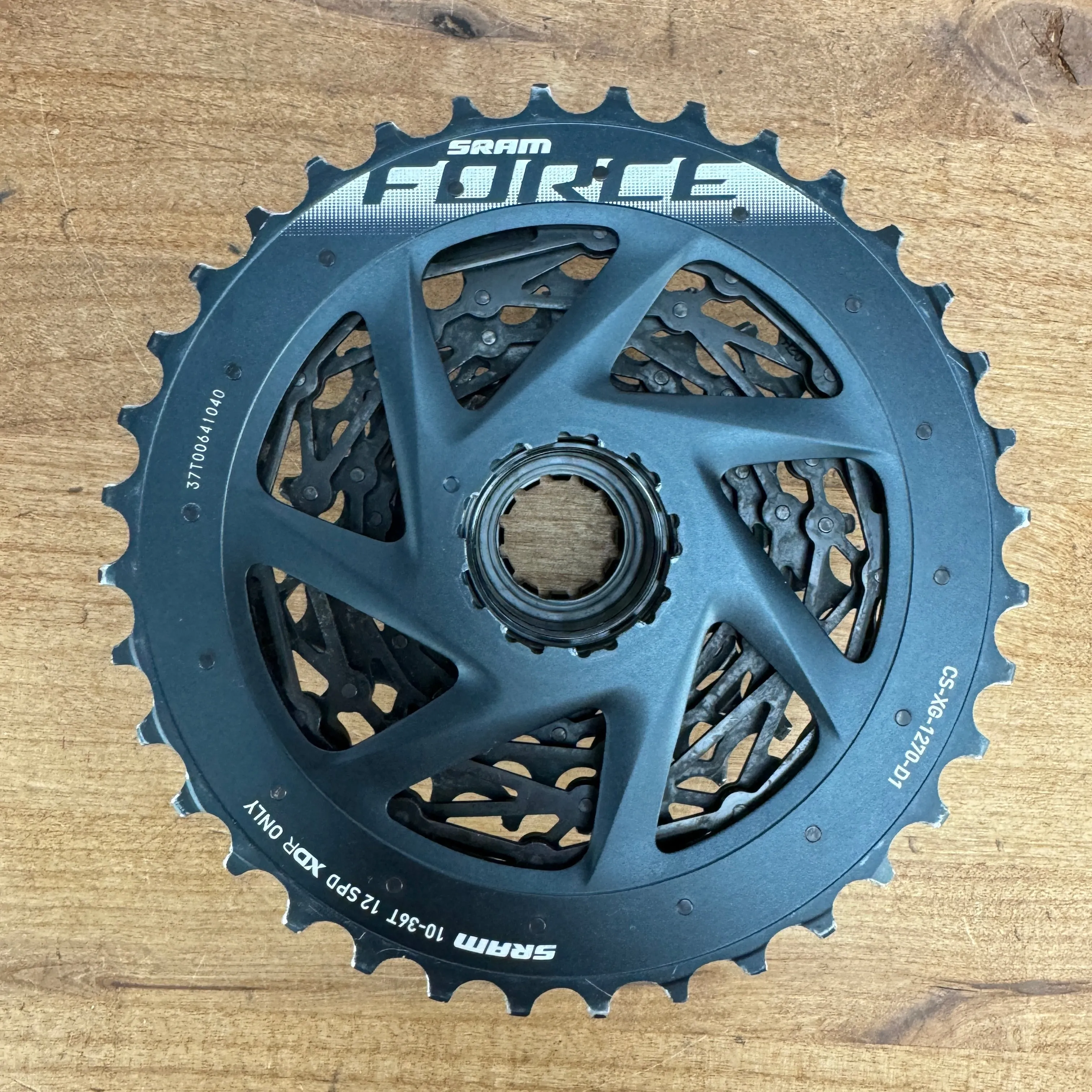 SRAM Force AXS XG-1270 XDR 10-36t 12-Speed Bike Cassette 305g "Typical Wear"