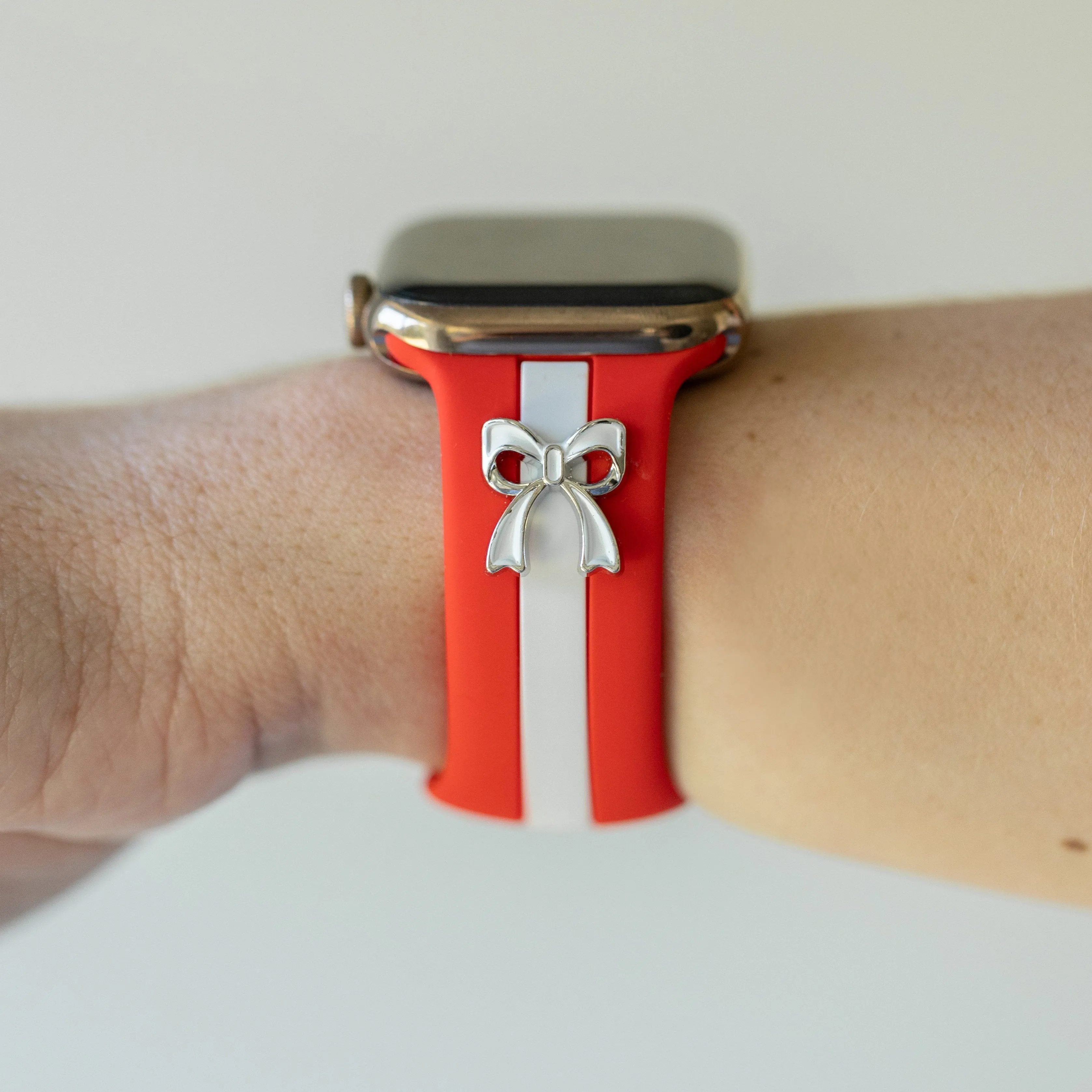 The It Girl Red and White Smart Watch Band